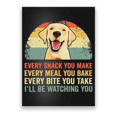 Yellow Labrador Lab Dad Yellow Labrador Retriever Poster
