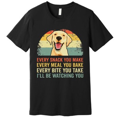 Yellow Labrador Lab Dad Yellow Labrador Retriever Premium T-Shirt