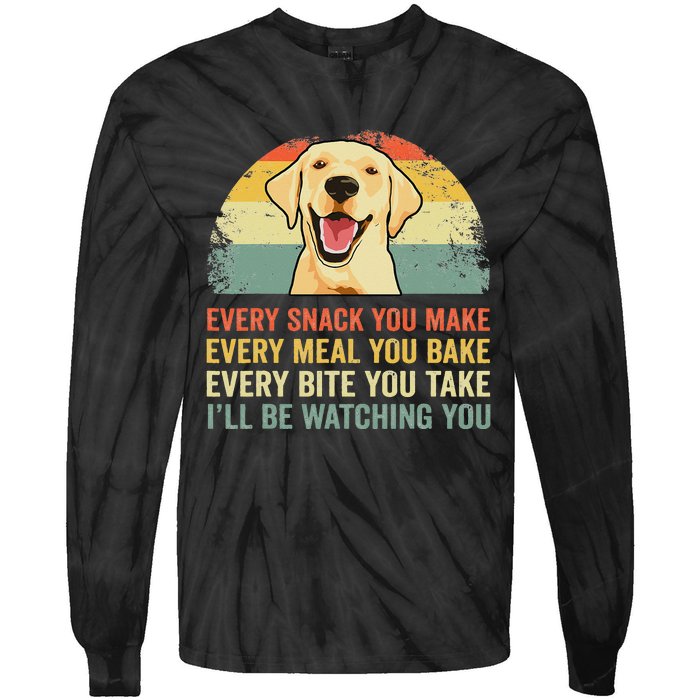 Yellow Labrador Lab Dad Yellow Labrador Retriever Tie-Dye Long Sleeve Shirt