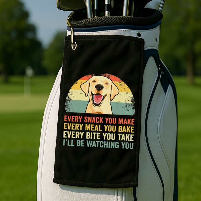Yellow Labrador Lab Dad Yellow Labrador Retriever Golf Towel