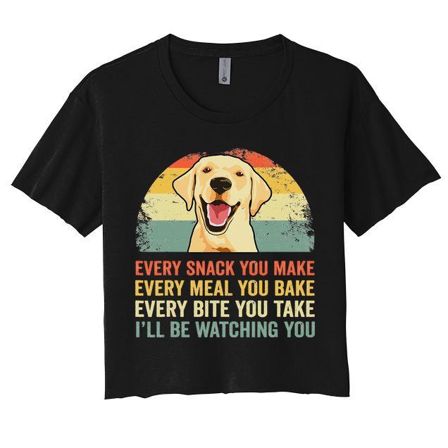 Yellow Labrador Lab Dad Yellow Labrador Retriever Crop Top