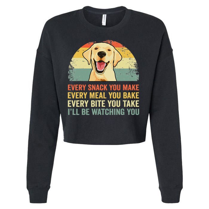 Yellow Labrador Lab Dad Yellow Labrador Retriever Cropped Pullover Crew