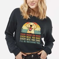 Yellow Labrador Lab Dad Yellow Labrador Retriever Cropped Pullover Crew
