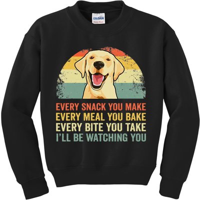 Yellow Labrador Lab Dad Yellow Labrador Retriever Kids Sweatshirt