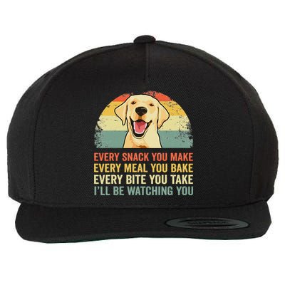 Yellow Labrador Lab Dad Yellow Labrador Retriever Wool Snapback Cap