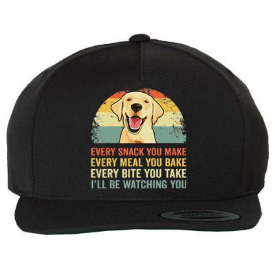 Yellow Labrador Lab Dad Yellow Labrador Retriever Wool Snapback Cap