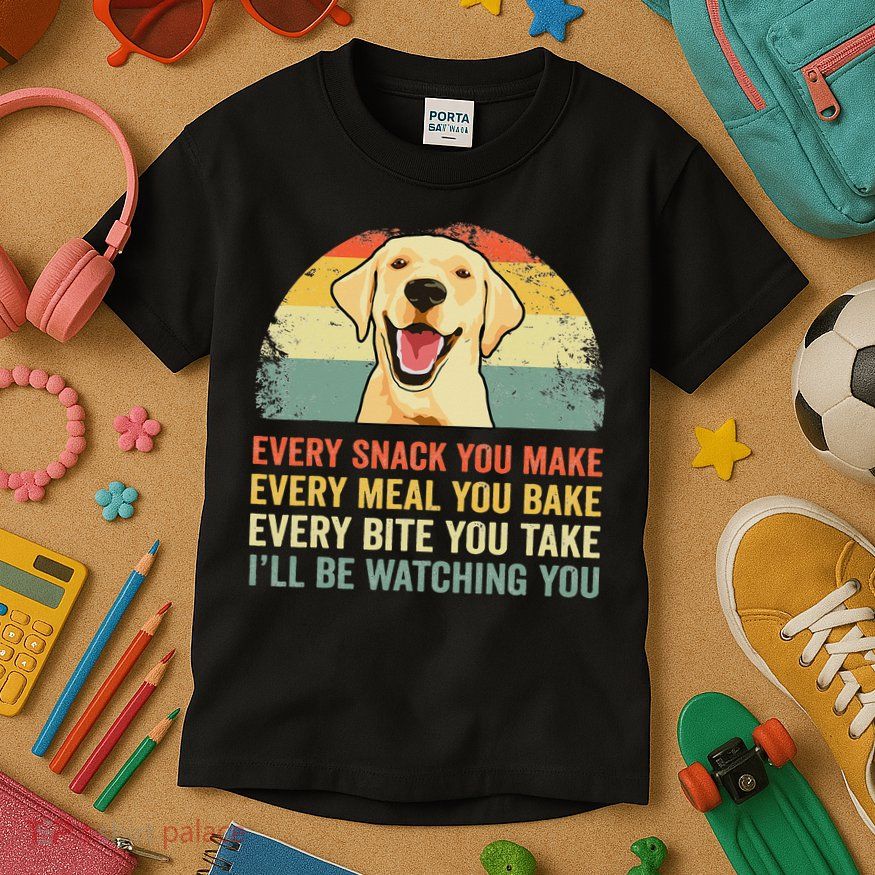 Yellow Labrador Lab Dad Yellow Labrador Retriever Kids T-Shirt