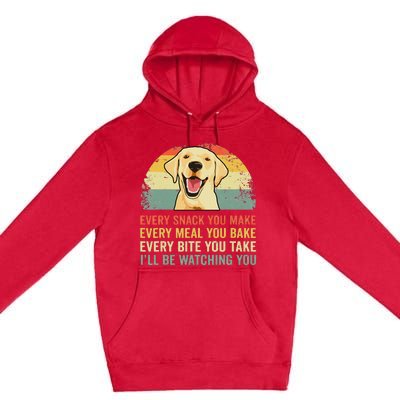 Yellow Labrador Lab Dad Yellow Labrador Retriever Premium Pullover Hoodie