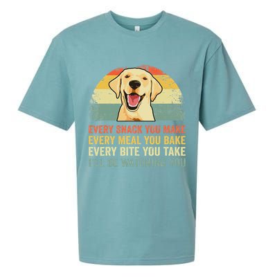 Yellow Labrador Lab Dad Yellow Labrador Retriever Sueded Cloud Jersey T-Shirt