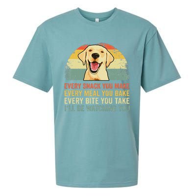 Yellow Labrador Lab Dad Yellow Labrador Retriever Sueded Cloud Jersey T-Shirt