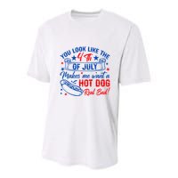 You Look Like The 4th Of July Makes Me Want Hot Dog Real Bad Youth Performance Sprint T-Shirt
