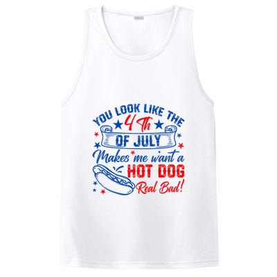 You Look Like The 4th Of July Makes Me Want Hot Dog Real Bad PosiCharge Competitor Tank