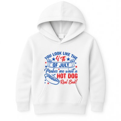 You Look Like The 4th Of July Makes Me Want Hot Dog Real Bad Kids Hoodie