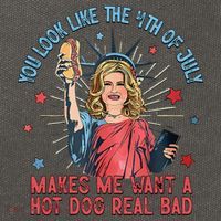 You Look Like 4th Of July Makes Me Want A Hot Dog Real Bad Cotton Canvas Backpack