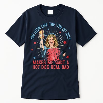 You Look Like 4th Of July Makes Me Want A Hot Dog Real Bad Tall T-Shirt