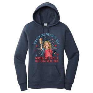 You Look Like 4th Of July Makes Me Want A Hot Dog Real Bad Women's Pullover Hoodie