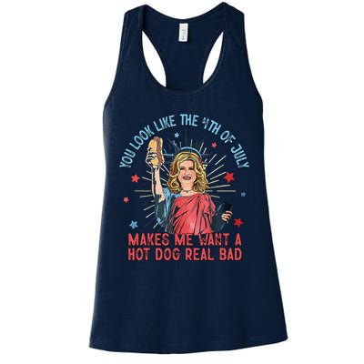 You Look Like 4th Of July Makes Me Want A Hot Dog Real Bad Womens Tank Top