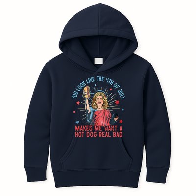 You Look Like 4th Of July Makes Me Want A Hot Dog Real Bad Kids Hoodie