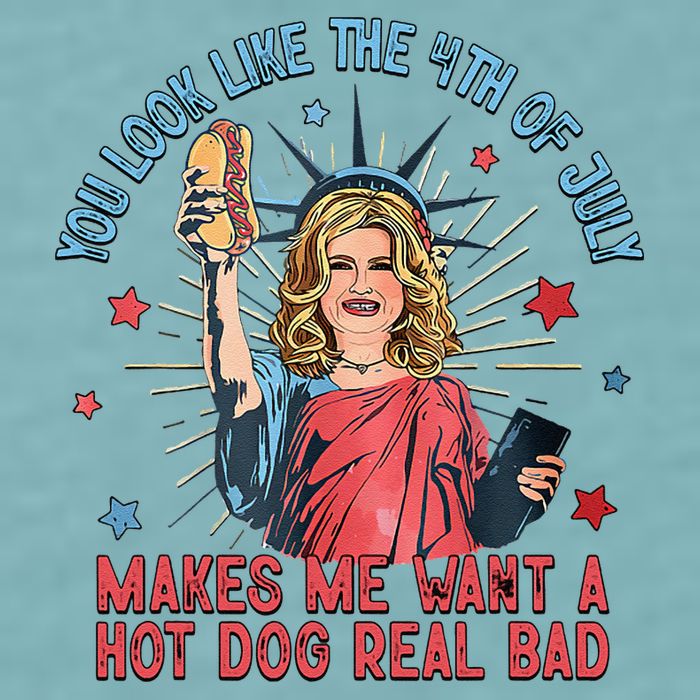 You Look Like 4th Of July Makes Me Want A Hot Dog Real Bad Sueded Cloud Jersey T-Shirt