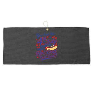 You Look Like 4th Of July Makes Me Want A Hot Dog Real Bad Large Microfiber Waffle Golf Towel