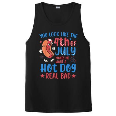 You Look Like The 4th Of July Makes Me Want Hot Dog Real Bad PosiCharge Competitor Tank