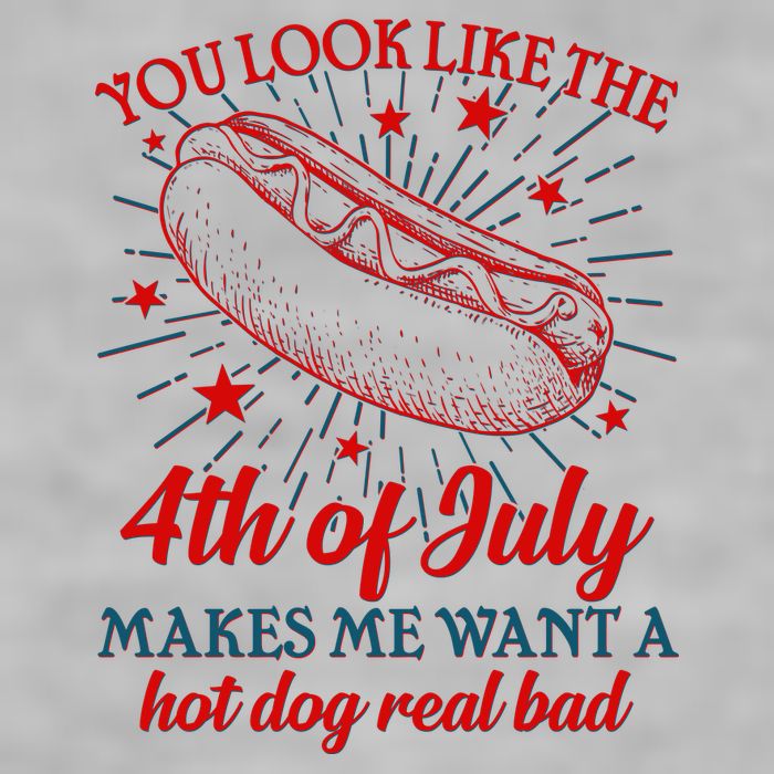 You Look Like The 4th Of July Makes Me Want A Hotdog Real Bad Ladies PosiCharge Tri-Blend Wicking Tank
