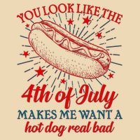 You Look Like The 4th Of July Makes Me Want A Hotdog Real Bad Drawstring Bag
