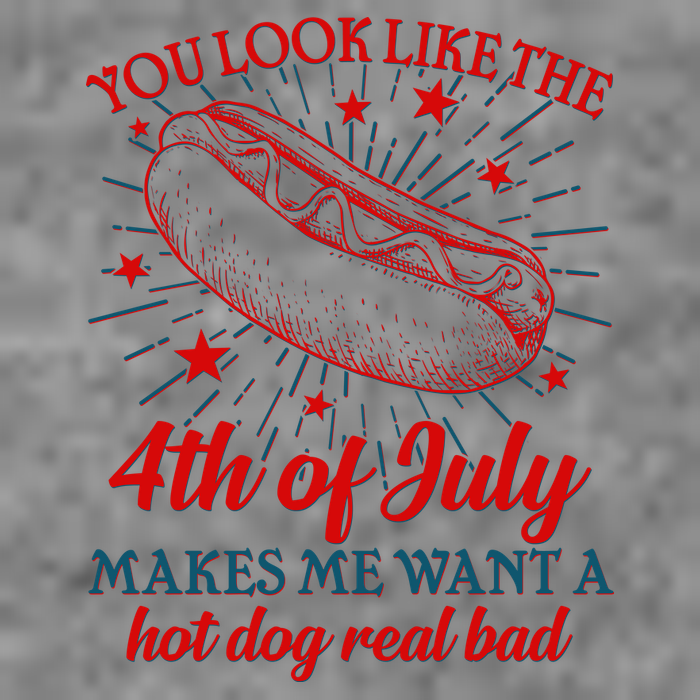 You Look Like The 4th Of July Makes Me Want A Hotdog Real Bad 7-Panel Snapback Hat