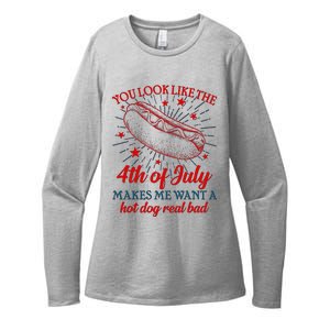 You Look Like The 4th Of July Makes Me Want A Hotdog Real Bad Womens CVC Long Sleeve Shirt