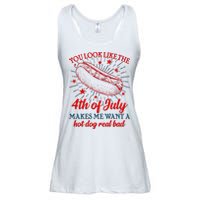 You Look Like The 4th Of July Makes Me Want A Hotdog Real Bad Ladies Essential Flowy Tank