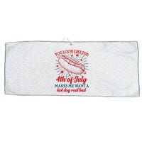 You Look Like The 4th Of July Makes Me Want A Hotdog Real Bad Large Microfiber Waffle Golf Towel