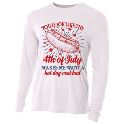 You Look Like The 4th Of July Makes Me Want A Hotdog Real Bad Cooling Performance Long Sleeve Crew