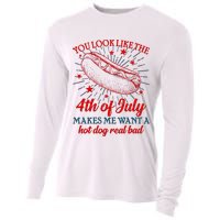 You Look Like The 4th Of July Makes Me Want A Hotdog Real Bad Cooling Performance Long Sleeve Crew