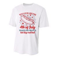 You Look Like The 4th Of July Makes Me Want A Hotdog Real Bad Youth Performance Sprint T-Shirt