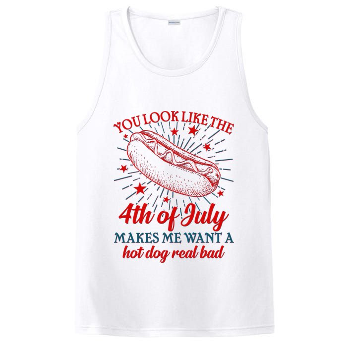 You Look Like The 4th Of July Makes Me Want A Hotdog Real Bad PosiCharge Competitor Tank