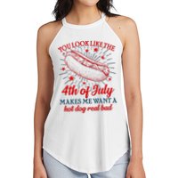 You Look Like The 4th Of July Makes Me Want A Hotdog Real Bad Women's Perfect Tri Rocker Tank