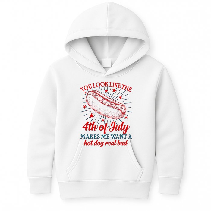 You Look Like The 4th Of July Makes Me Want A Hotdog Real Bad Kids Hoodie