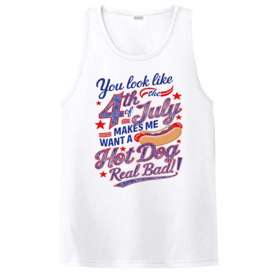 You Look Like 4th Of July Makes Me Want A Hot Dog Real Bad PosiCharge Competitor Tank