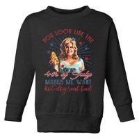 You Look Like 4th Of July Makes Me Want A Hot Dog Real Bad Toddler Sweatshirt