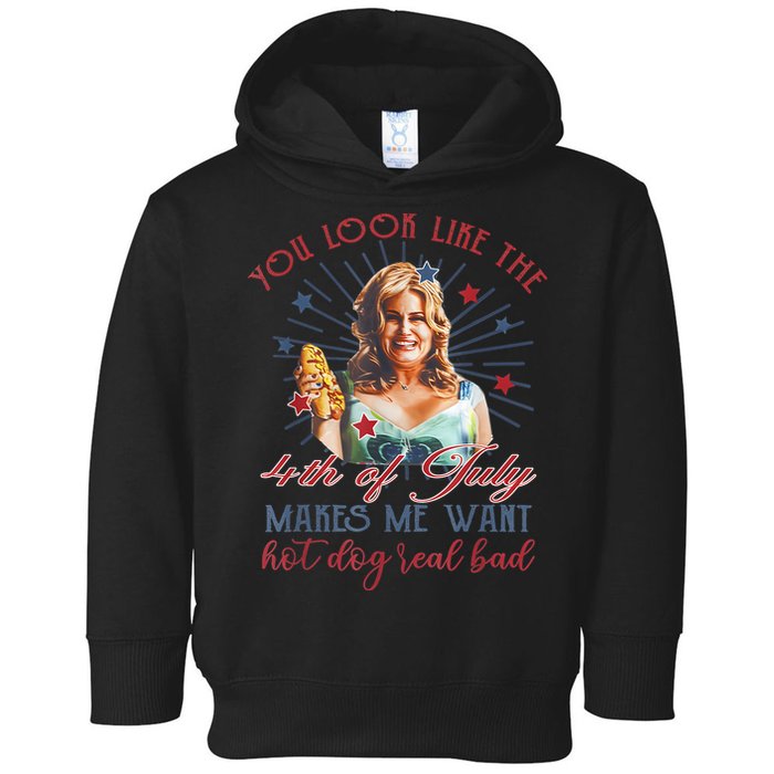 You Look Like 4th Of July Makes Me Want A Hot Dog Real Bad Toddler Hoodie