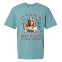 You Look Like 4th Of July Makes Me Want A Hot Dog Real Bad Sueded Cloud Jersey T-Shirt