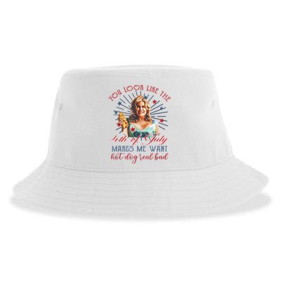 You Look Like 4th Of July Makes Me Want A Hot Dog Real Bad Sustainable Bucket Hat