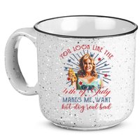 You Look Like 4th Of July Makes Me Want A Hot Dog Real Bad 15oz Campfire Ceramic Mug