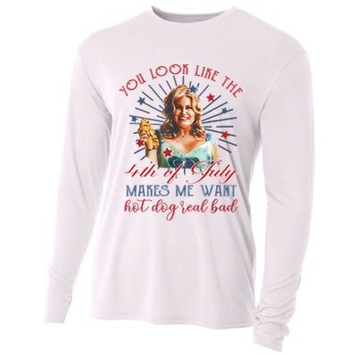 You Look Like 4th Of July Makes Me Want A Hot Dog Real Bad Cooling Performance Long Sleeve Crew