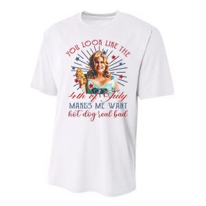 You Look Like 4th Of July Makes Me Want A Hot Dog Real Bad Performance Sprint T-Shirt