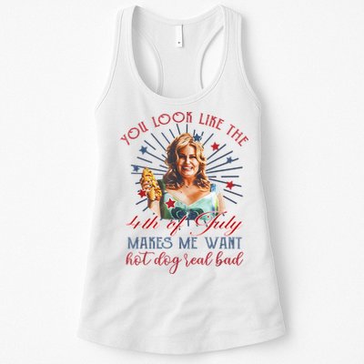 You Look Like 4th Of July Makes Me Want A Hot Dog Real Bad Womens Tank Top