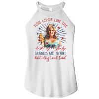 You Look Like 4th Of July Makes Me Want A Hot Dog Real Bad Women's Perfect Tri Rocker Tank