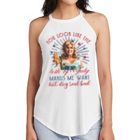 You Look Like 4th Of July Makes Me Want A Hot Dog Real Bad Women's Perfect Tri Rocker Tank