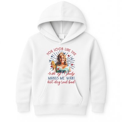 You Look Like 4th Of July Makes Me Want A Hot Dog Real Bad Kids Hoodie