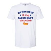 You Look Like 4th Of July Makes Me Want A Hot Dog Real Bad Softstyle CVC T-Shirt